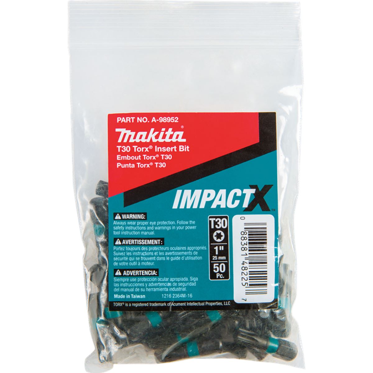 IMPACTX T30 TORX 1 IN. INSERT BIT